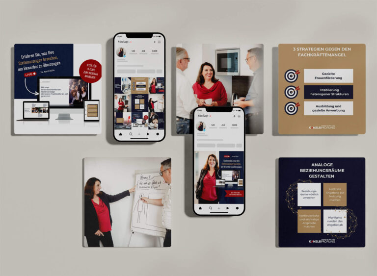 Kanzlei Profiling Social Media Mockup Instagram Posts mit Smartphone NOVA AND BOW Brand und Webdesign Yvonne Homann Isernhagen Hannover