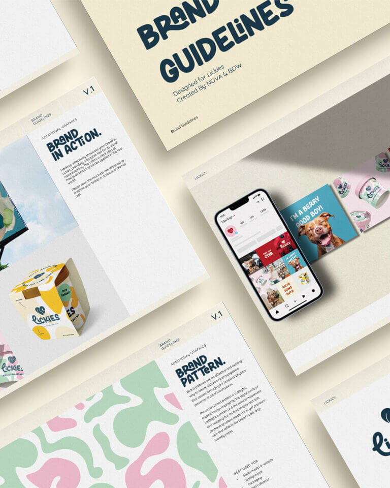 Lickies-Icecream-for-dogs-Portfolio-Cover-NOVA-AND-BOW-Brand-and-Webdesign-Yvonne-Homann-Isernhagen-Hannover