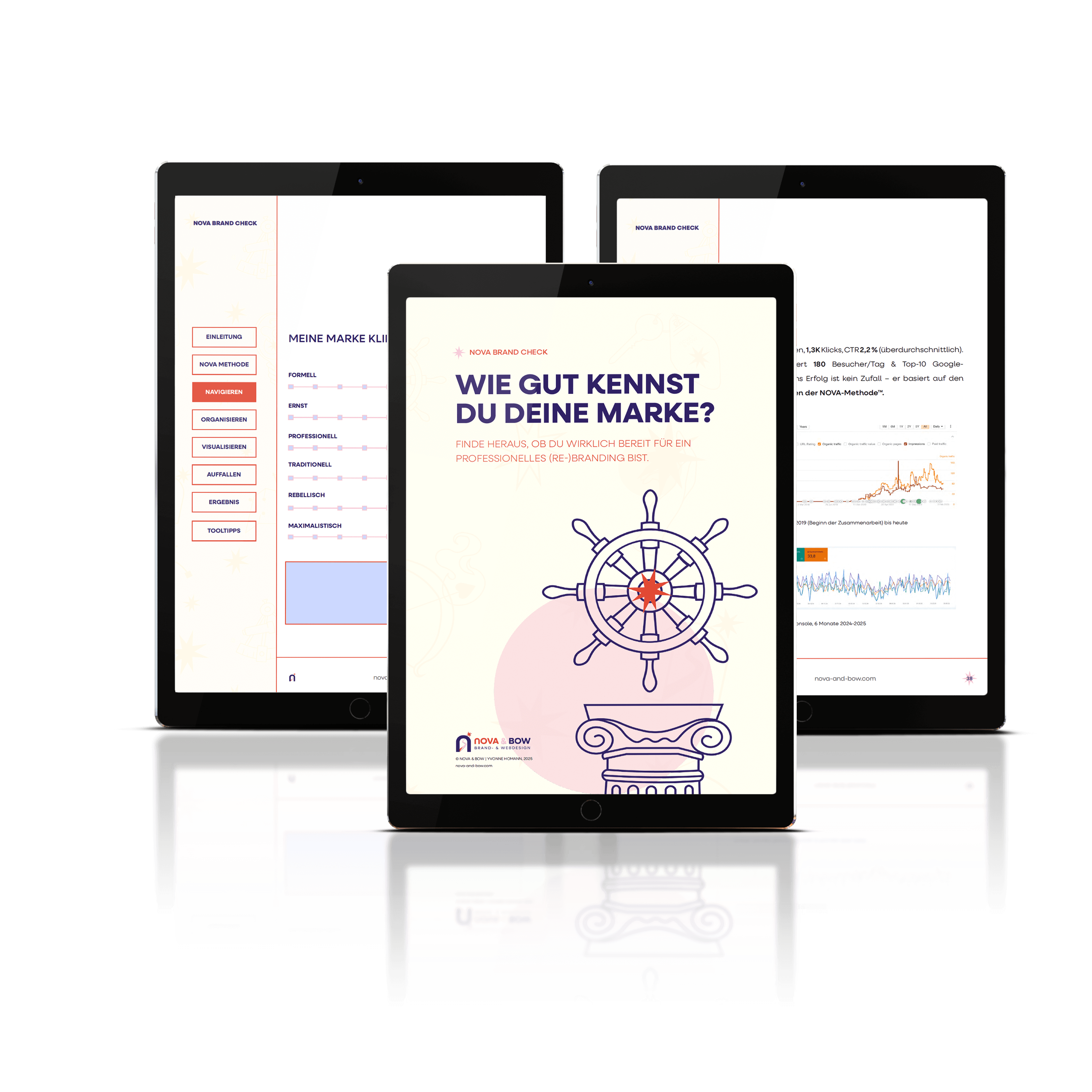 NOVA Brand Check Strategie Workbook Mockup Tablet